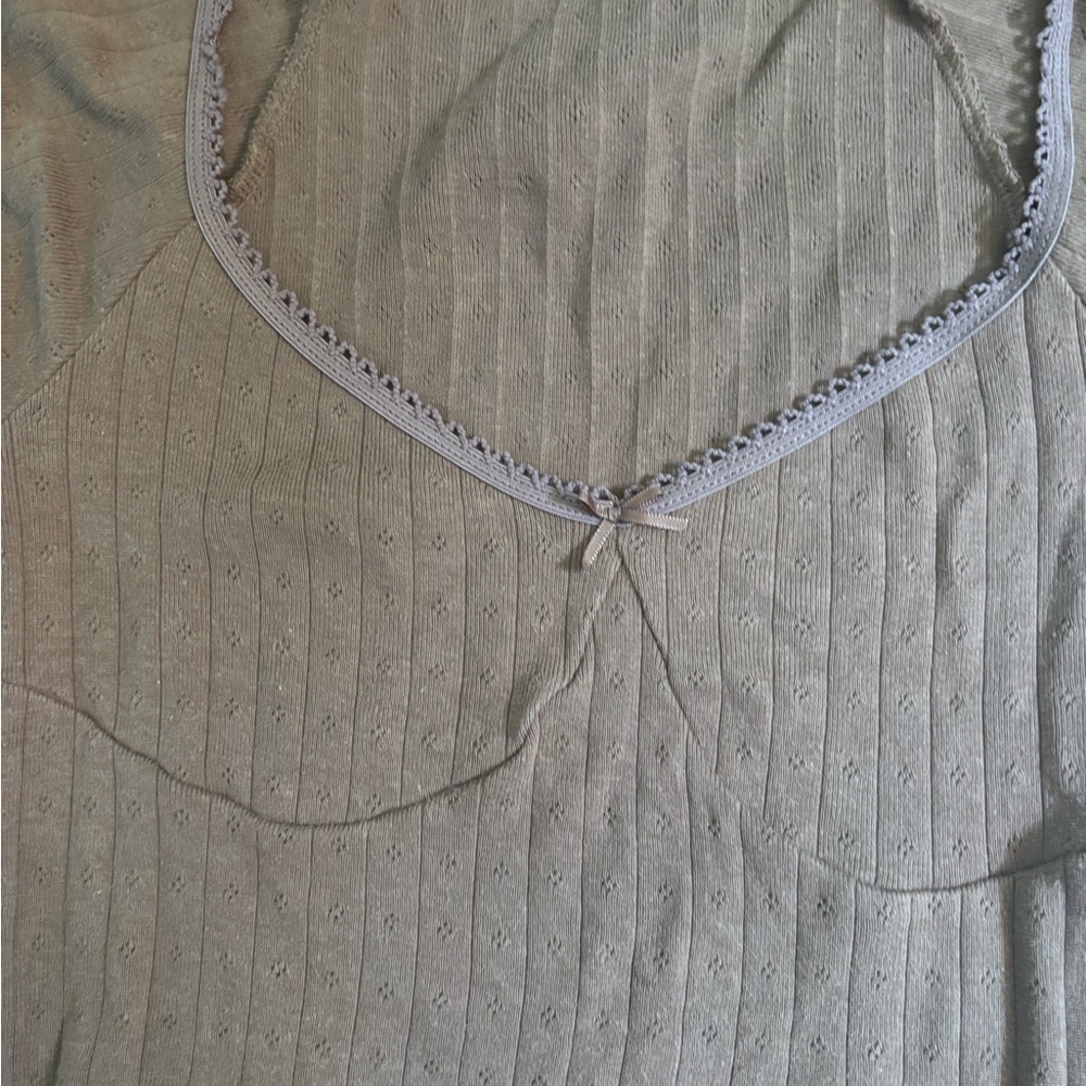 Urban Outfitters Brown Eyelet Crop Top - Picture 2 of 3